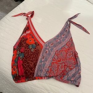 Free people patchwork top. Size M